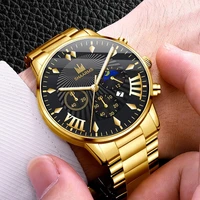 2021 new leisure business for men top brand luxury waterproof calendar watch stainless stee quartz wristwatch relogio masculino