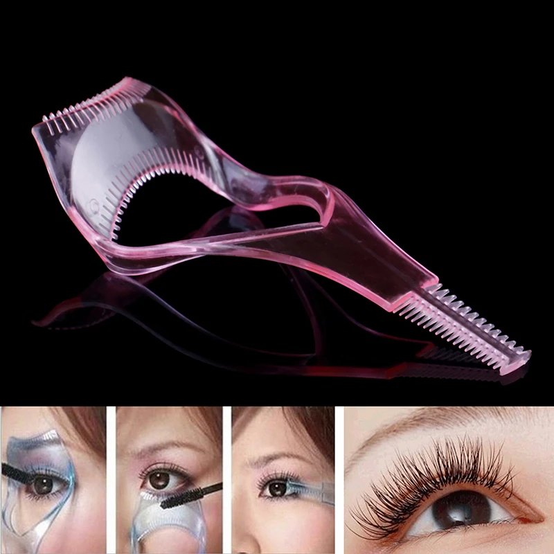 

3 In 1 Makeup Mascara Shield Guard Curler Applicator Comb Guide Card Makeup Beauty Cosmetic Tool Eyelash Tools
