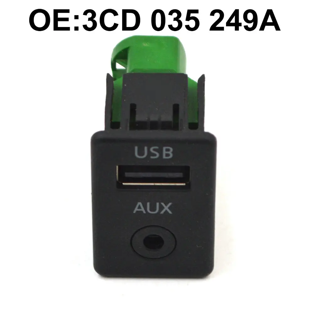 

1Pc AUX+USB Switch Socket For V~W Tiguan Passat B6 B7 CC RCD510 RNS310 3CD 035 249 A 3CD035249A 3CD 035 249A