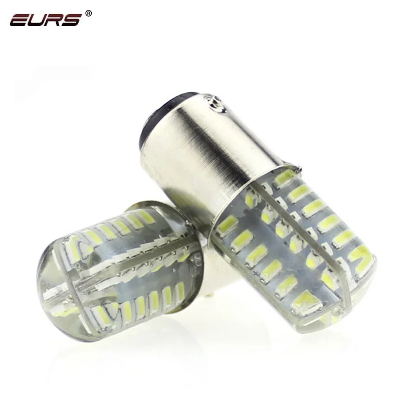 Светодиодные Автомобильные сигнальные лампы EURS led 1156 p21w ba15s 1157 с силикагелем 48 smd