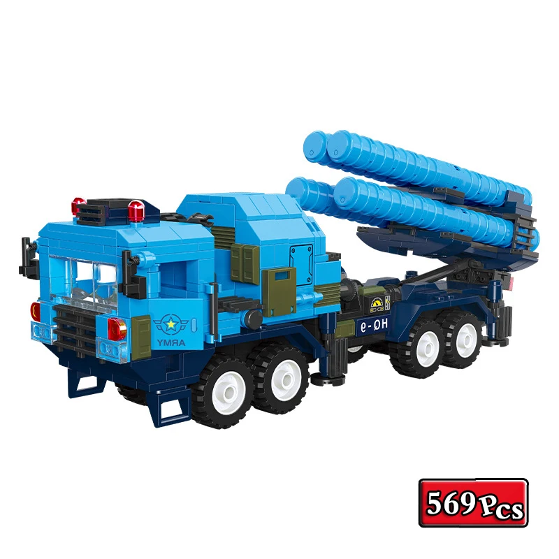 

World War II Military Series HQ-9 Air Defense Missile Armored Vehicle Building Blocks Bricks Toys Christmas Gifts