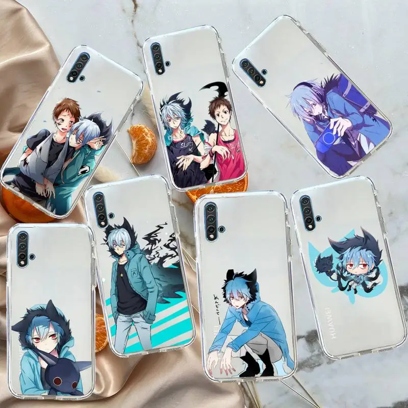 Прозрачный чехол для телефона с аниме Servamp Kuro Kun Huawei honor P mate 40 20 30 10 50 i 9 x pro lite 8a |