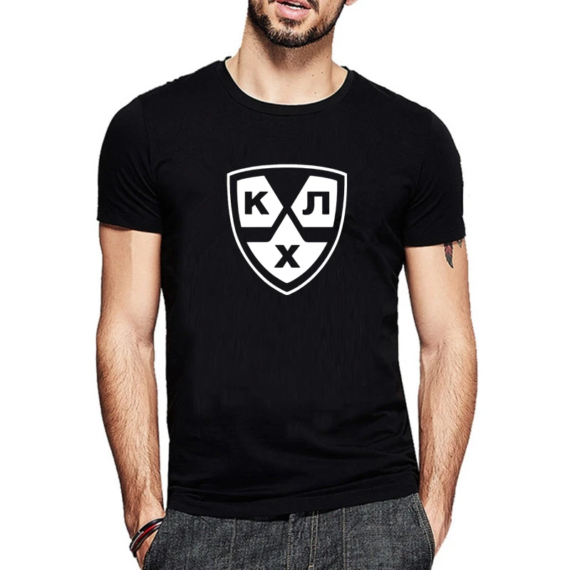 

TriDitya HT0192# KHL emblem t shirt men tshirt men's tshirt summer Tshirt fashion cool O neck short sleeve shirt