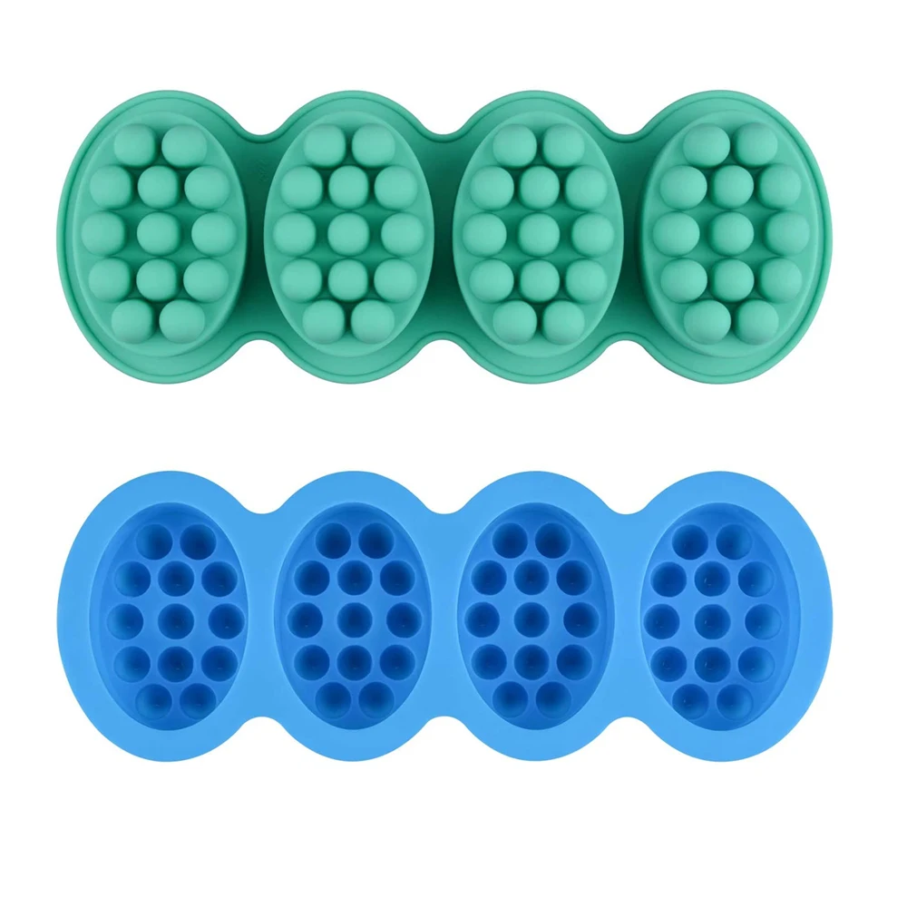 Silicone Massage Bar Soap Molds Diy Handmade Mould for Bundt Cake Cupcake Muffin Coffee Pudding Candle Soap Making Supplies Tool