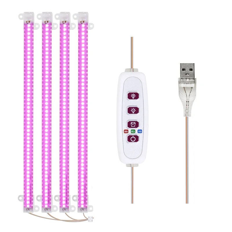 

USB Led Grow Light Strips 30CM/50CM Phytolamp For Plants 4pcs Bars Full Spectrum Led Timer Phyto Lamp Hydroponic Dimmable Bar