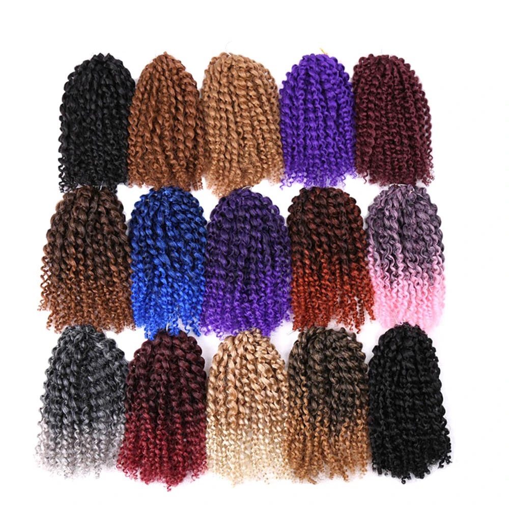 Синтетические 12-дюймовые косички Marley Bob Passion Twist волнистые волосы Freetress с эффектом