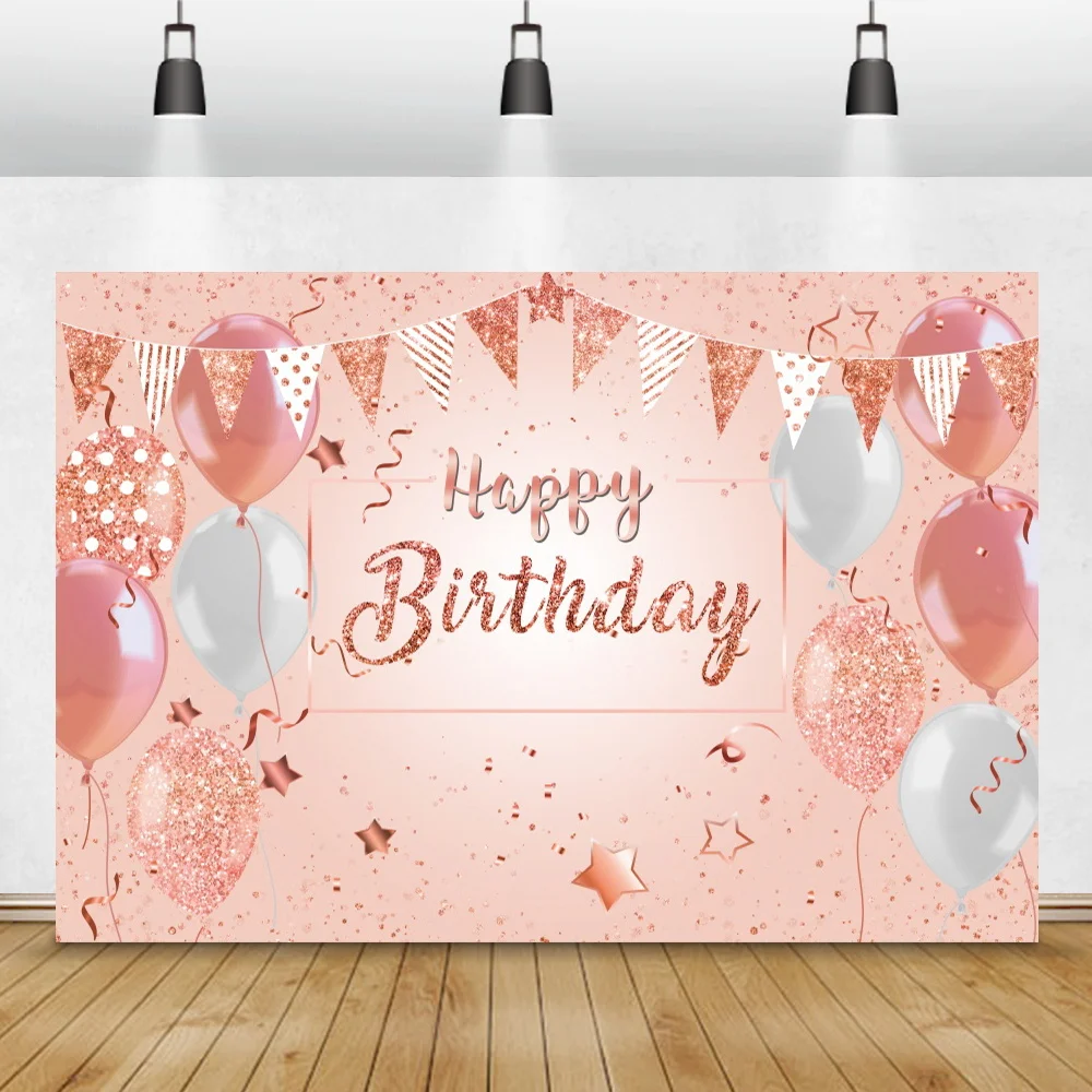 

Фон для фотосъемки с изображением розовых воздушных шаров, декор для дня рождения, семейвечерние, фон для фотосъемки детей, портрет, персона...