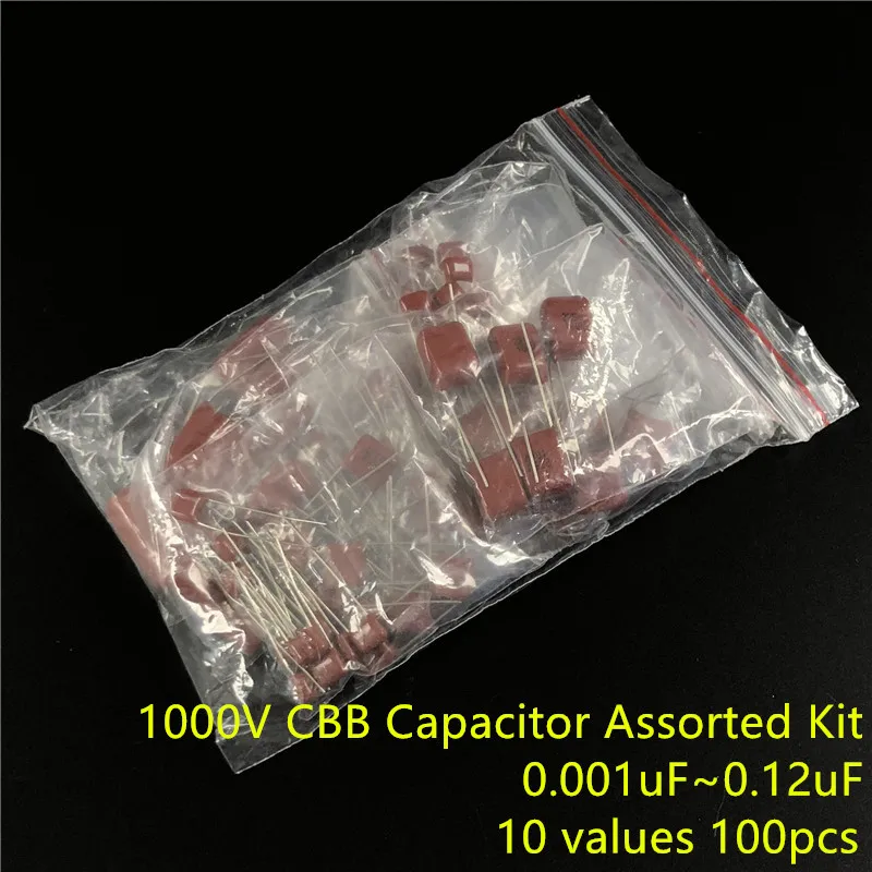 100V 0 01 uf ~ 10 мкФ CBB на металлической пленке конденсаторы набор 12 значений 94 шт|capacitor