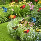 25 шт., разноцветные бабочки для украшения сада