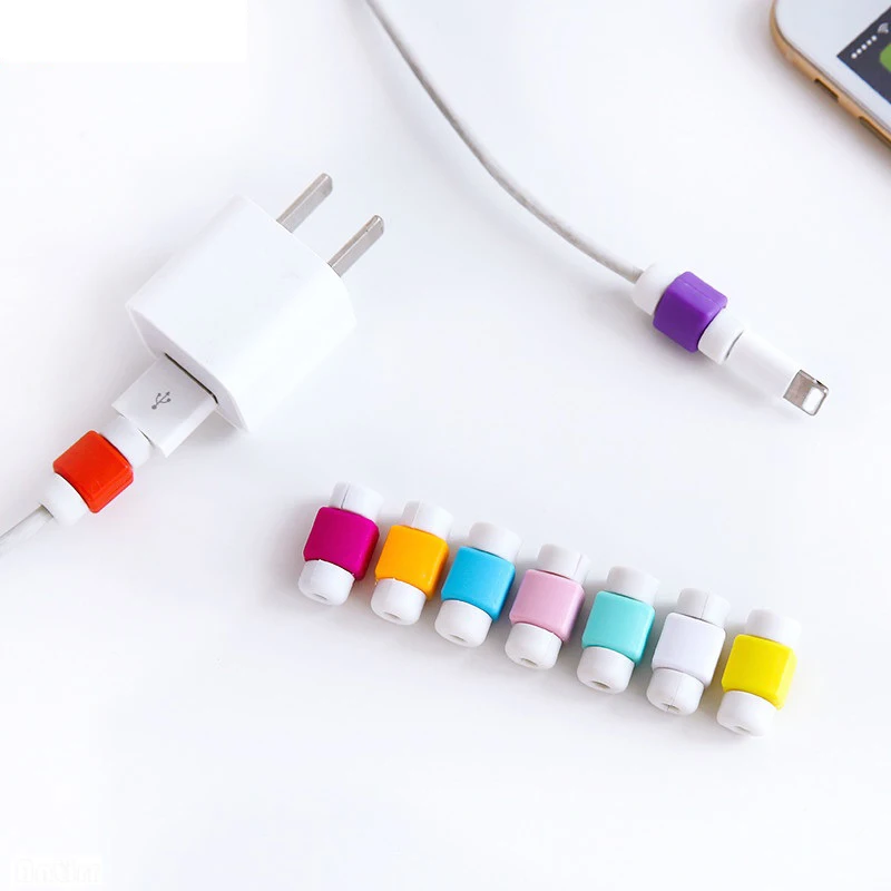 Silicone USB Cable Protector Earphone Wire Cord Protection Cover Data Charger line Protective Sleeve For Apple iphone Samsung |