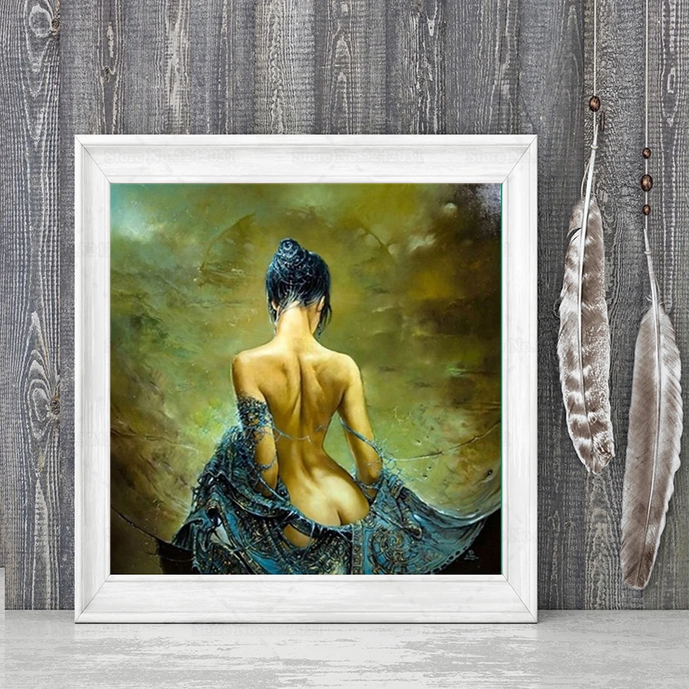 Сексуальная Женская картина с бриллиантами Обнаженная Дамская задняя вышивка