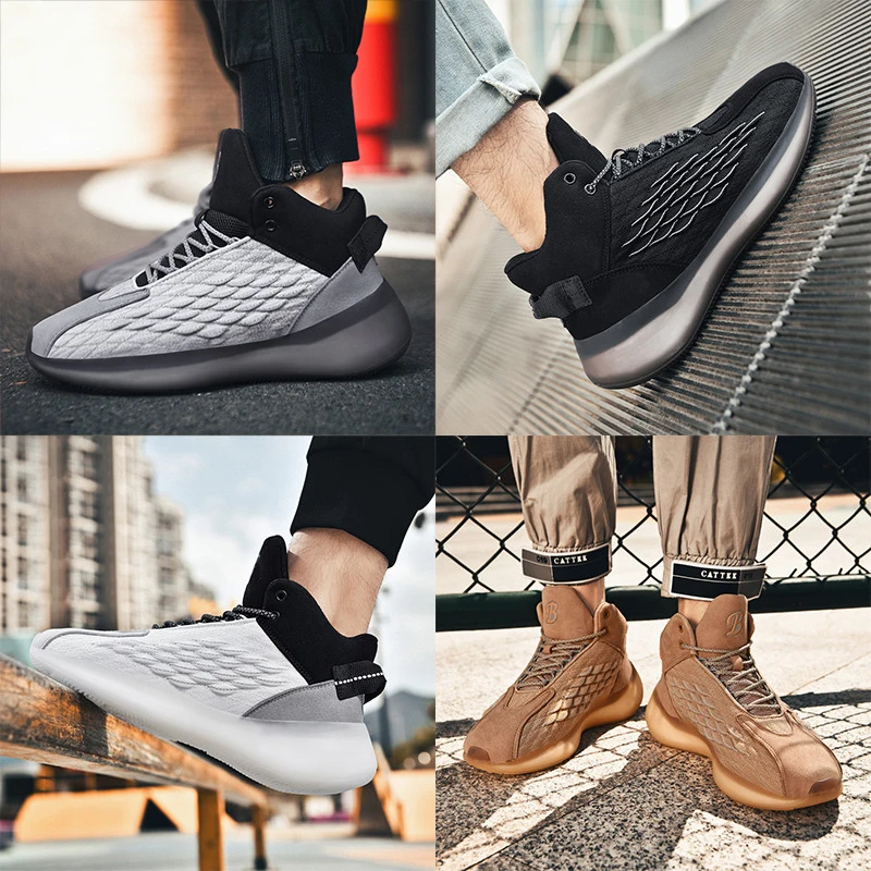 Men Ankle Boots Winter Keep Warm Sneakers Outdoor Lightweight Casual Shoes Mesh Brand lace-up male Sneakers Fashion shoes