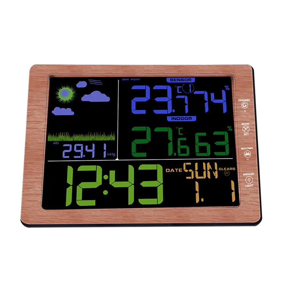 Метеостанция с цветным дисплеем уличный датчик давления воздуха барометр