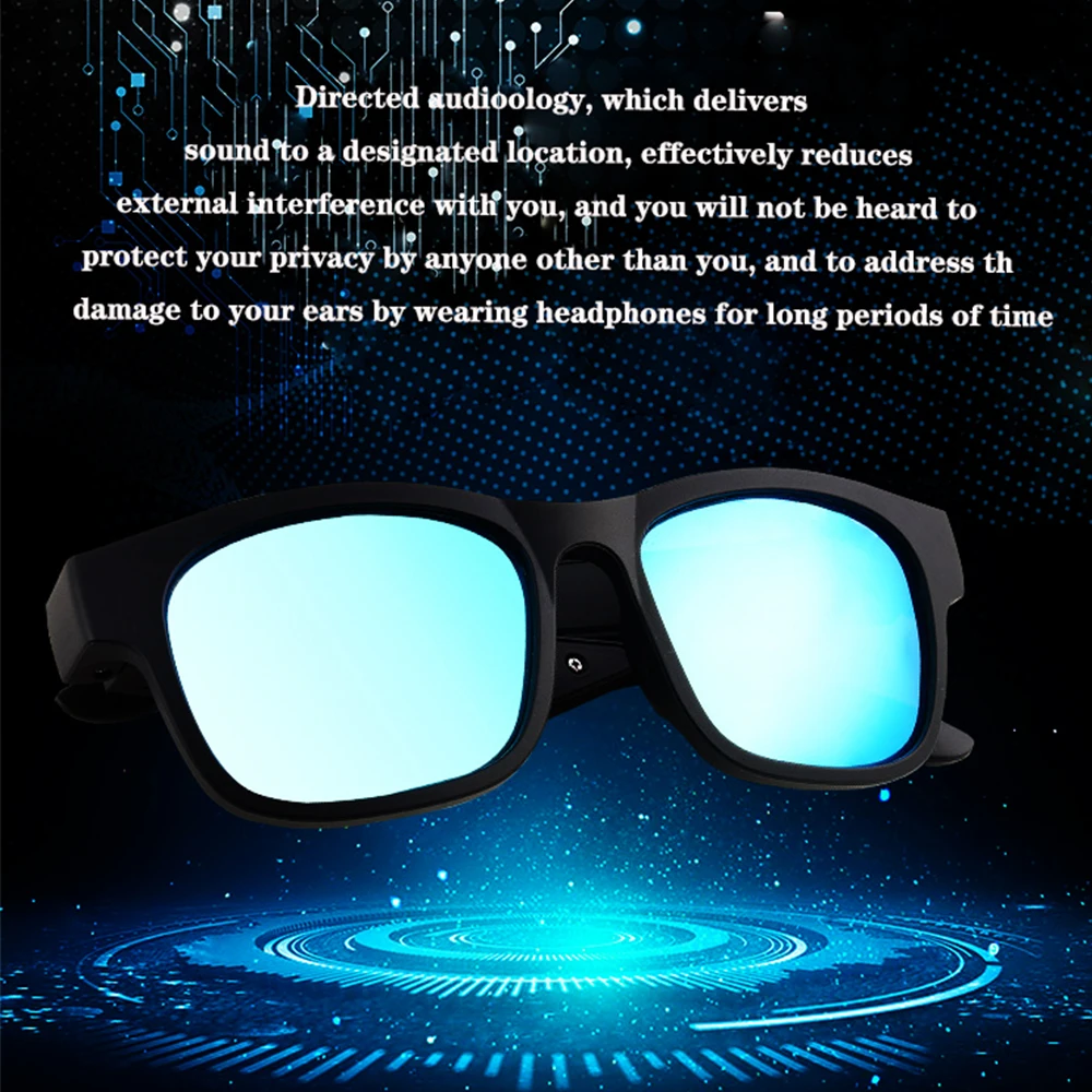 구매 Bonoa 스마트 안경 5.0 블루투스 선글라스 전화 안드로이드 및 IOS 블루투스 안경 음악 이어폰 안경 듣기