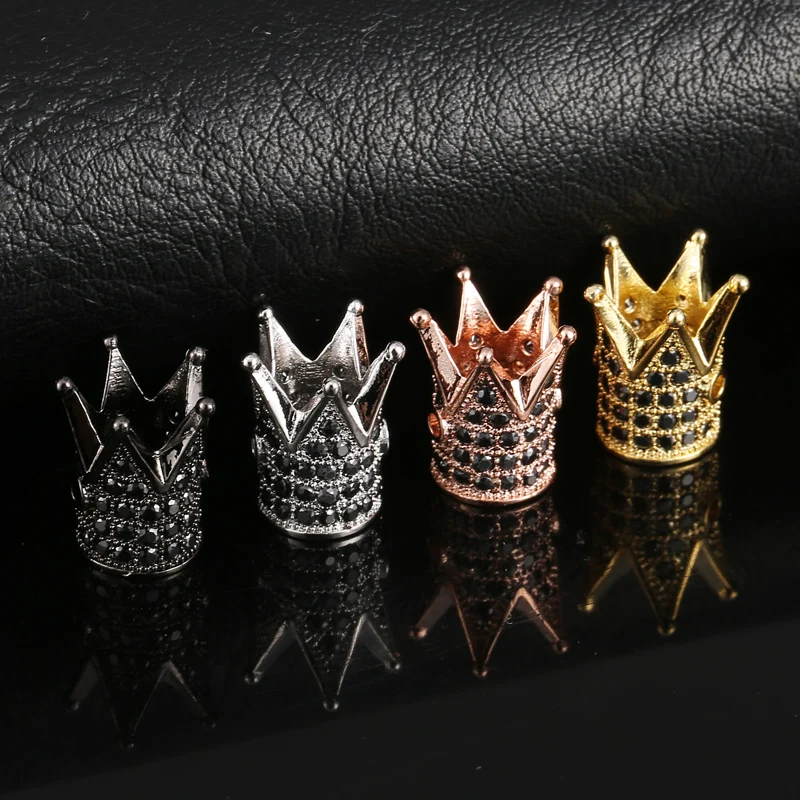 Бусины в форме короны с фианитом 4 цвета 13 х7 мм | Украшения и аксессуары