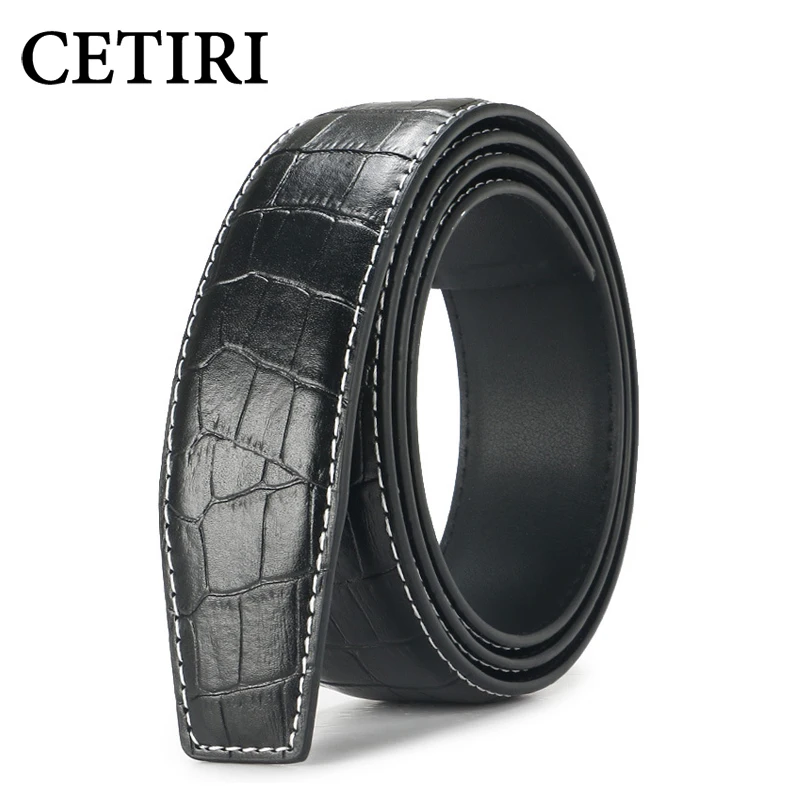 Designer Belts Men Women High Quality Genuine Leather Belt Crocodile Pattern Leather Belt Strap Without Automatic Buckle