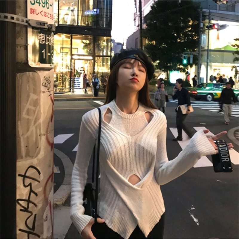 Женские футболки в рубчик с длинным рукавом и высоким воротом осень 2019