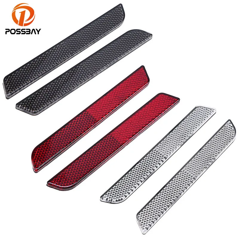 POSSBAY 1 пара белых/красных/Дымчатых левых и правых мотоциклетных сумок защитный