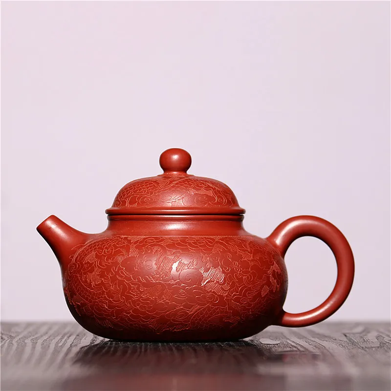 Оригинальный чайник Yixing ручной работы из фиолетовой глины с драконом креативный