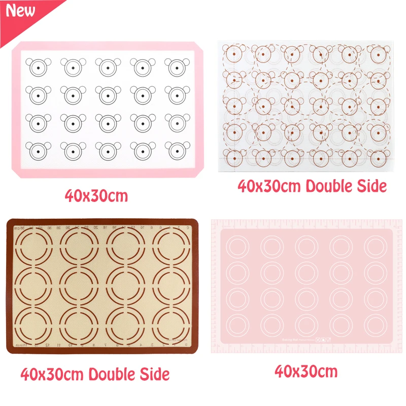 Силиконовый коврик для выпечки Macaron раскатки теста антипригарный 40 х30/60 х40