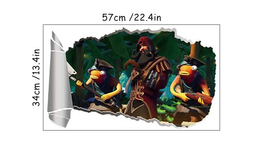 AF5748 Защита Земли мультфильм игры плакат 3d сломанной виниловые настенные наклейки детская комната Клубное оформление съемный обои 58*44 см 8 стилей - Цвет: AF5748