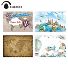 Фон для фотосъемки Allenjoy с изображением дня рождения, путешествия по миру, голубого неба, воздушного шара, самолета, портрета фотобудка для фотосессии