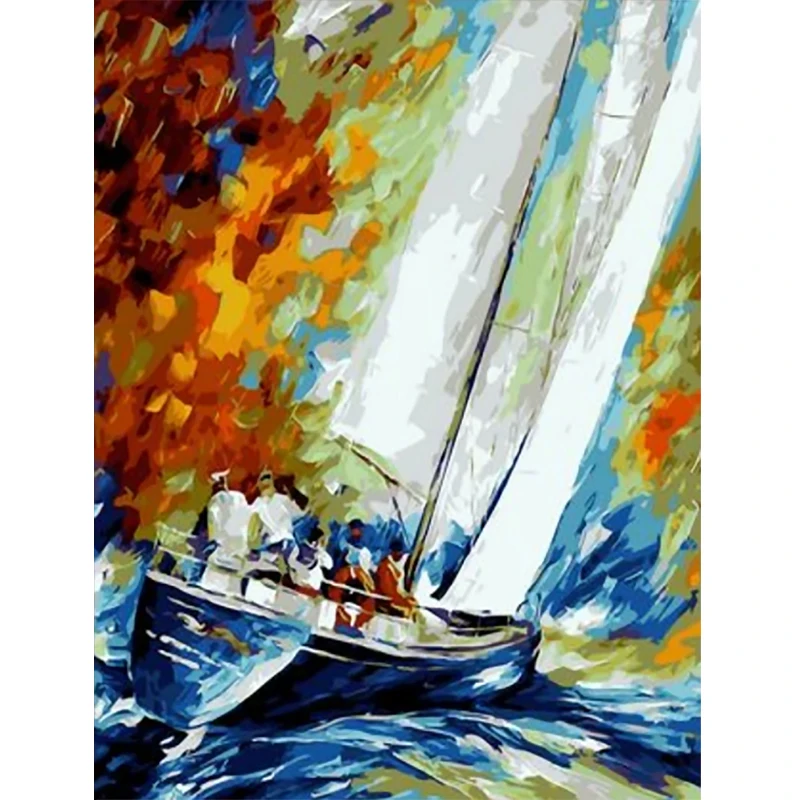 

2020 NEW Painting By Numbers Scenery DIY Oil Coloring By Numbers Street Landscape Canvas Paint Art Pictures Home Decor