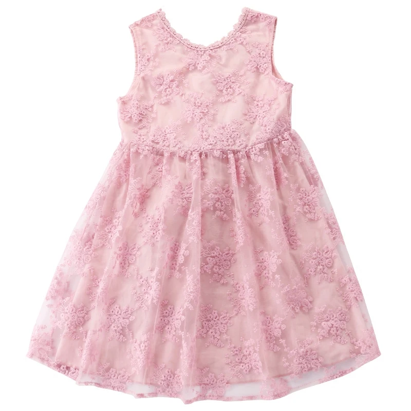 2020 летнее Новое кружевное платье в Корейском стиле для девочек детское
