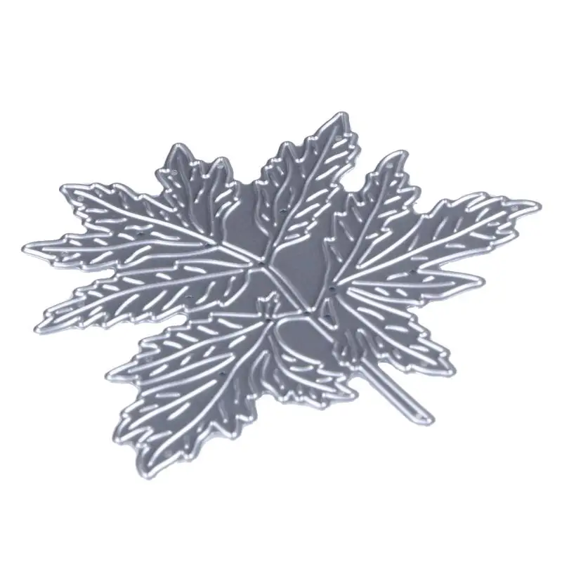 Металлический трафарет сделай сам с рисунком кленового листа для скрапбукинга