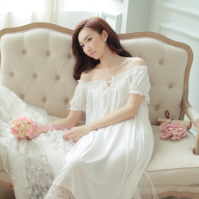 Ночная рубашка длинная белая ночная женские ночные рубашки хлопковая