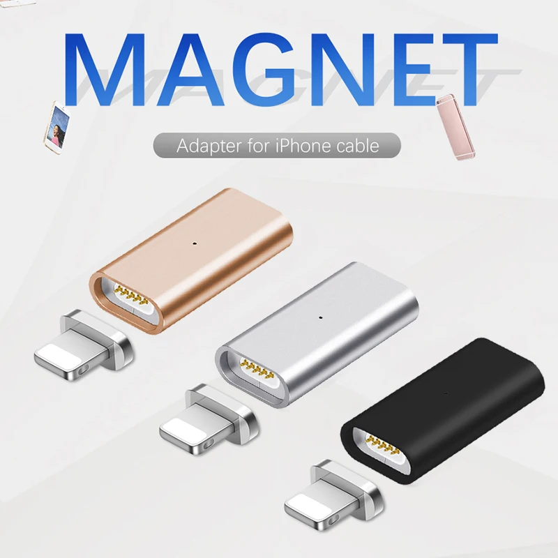 Магнитный зарядный кабель адаптер Sindvor для зарядки Lightning автоматический