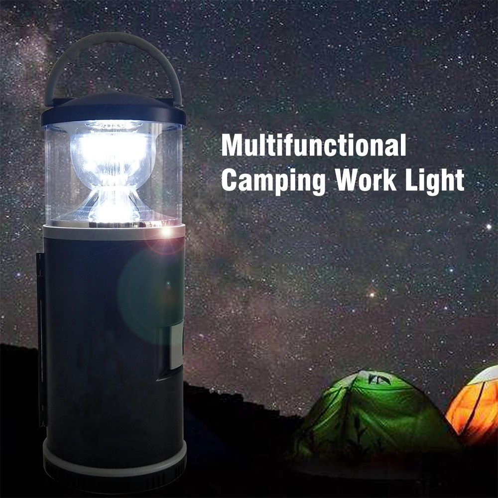 

BORUiT Portable LED Camping Light Outdoor Tent Light 2 Modes Handheld Flashlight with Toolbox Emergency Lamp Use 3*AA Batteries
