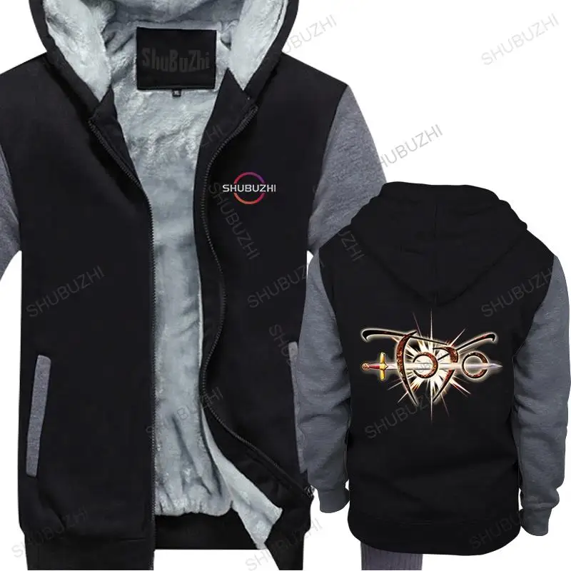 

Mens luxury fall winter hoodie high quality black zipper TOTO Rock Band Legend unisex outwear thick hoody print funny sweatshirt