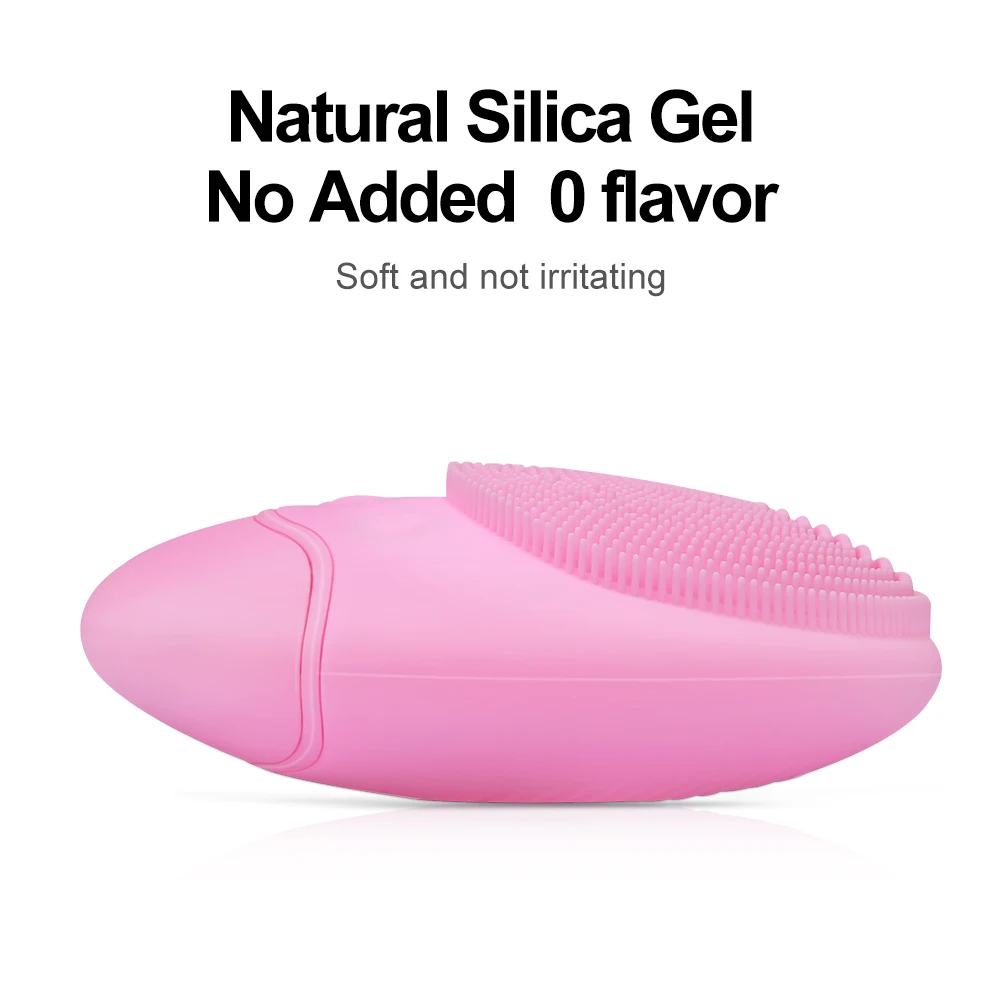 Электрическая силиконовая мини щетка для очищения лица перезаряжаемая