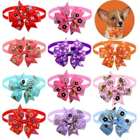 60pcs dog cat bow ties cute flowerbees pet puppy adjustable bowknot bowties dog accessories dog grooming products pet supplies