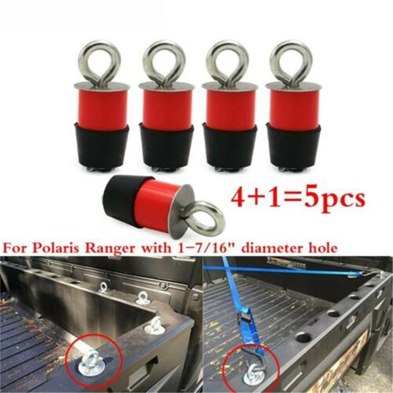 

5 Piece Lock & Ride ATV Quad Tie Down Anchors Type Cargo Racks Tie Down Eye Bolt Fasteners kit For Polaris Ranger 1-7/16“