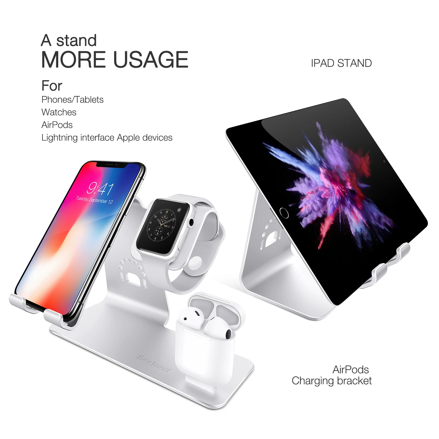 bestand 3 in 1 stand for apple iphone and watch and airpods phone holder free global shipping