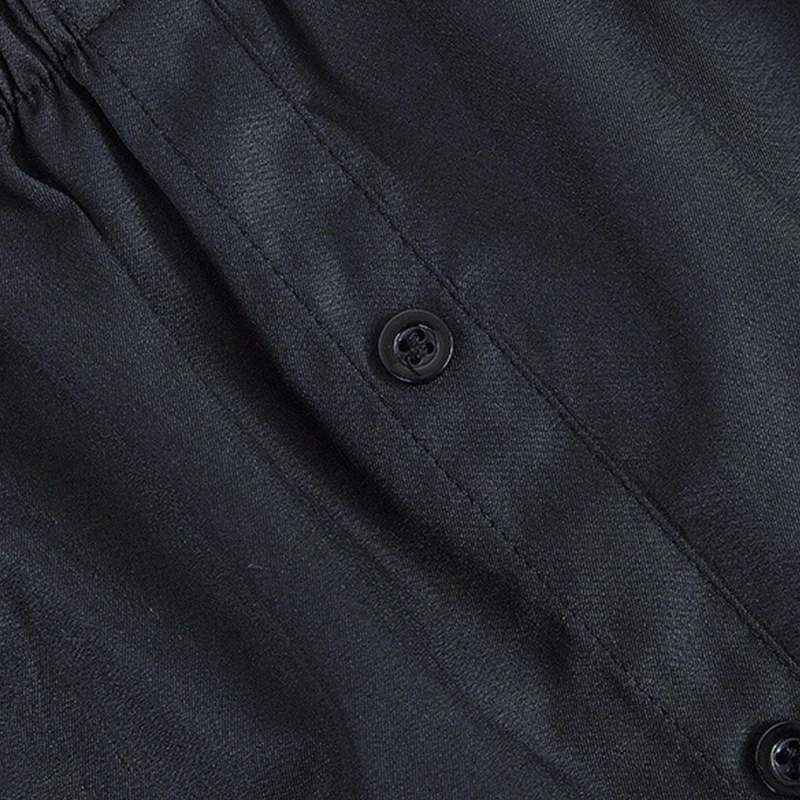 

Winter Layering A-Line False Hem Split Front Button Fake Top Lower Sweep Skirt XX9D