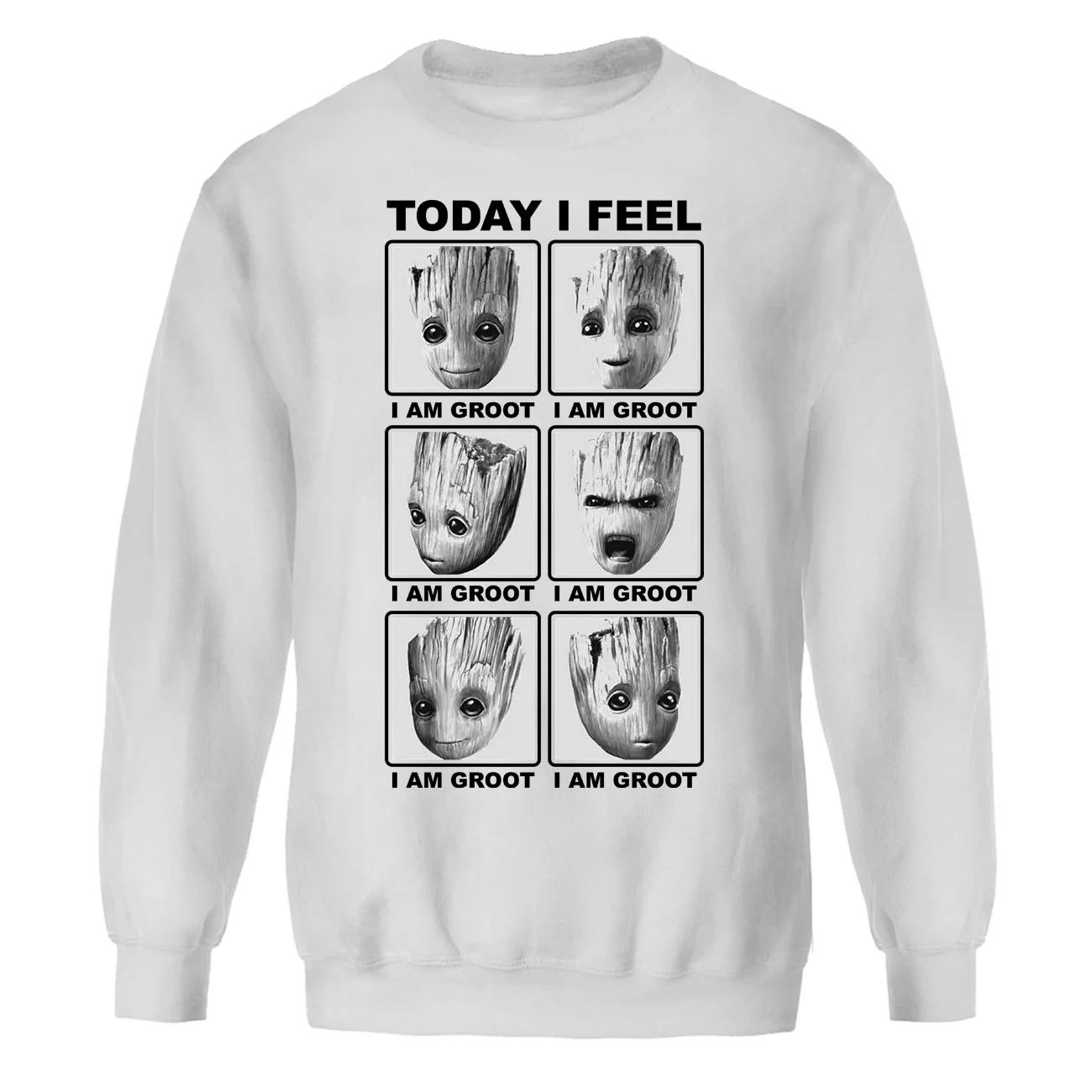 Толстовки Groot, толстовка с капюшоном для мужчин, сегодня, I Feel Super hero, свитер с круглым вырезом на зиму и осень, толстовки с супергероями, спортивная одежда