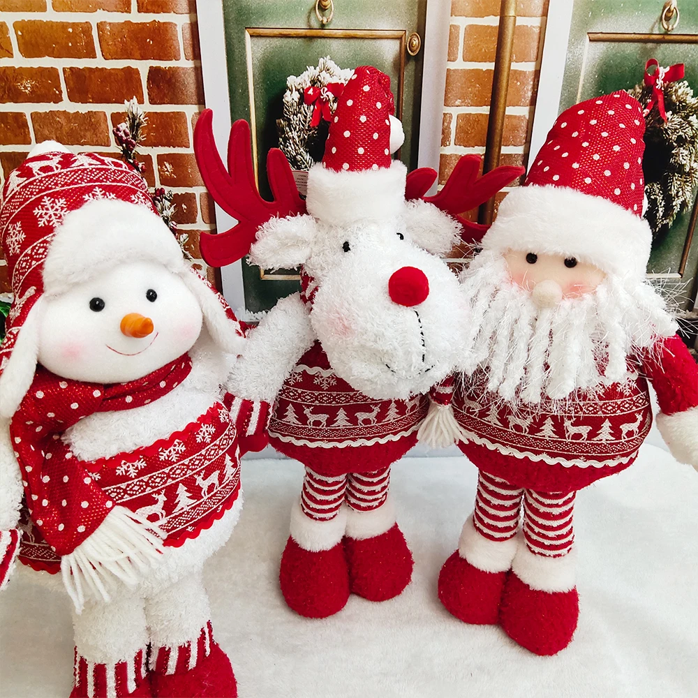

Santa Claus Snowman Christmas Dolls Christmas Natal Decorations For Home Navidad Standing Toy Birthday Party Gift Kids
