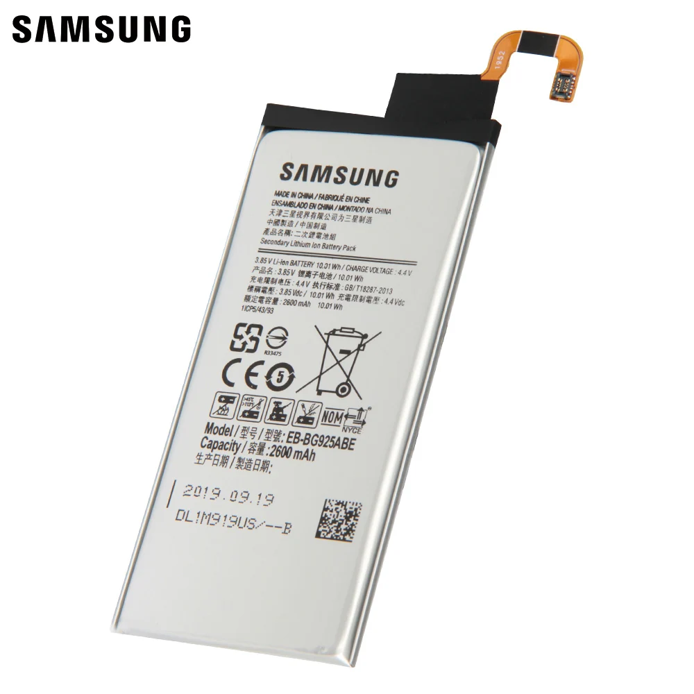Оригинальный аккумулятор EB BG925ABE BG925ABA для Samsung GALAXY S6 край G925F G925S S6Edge G925V G9250 G925FQ G925A