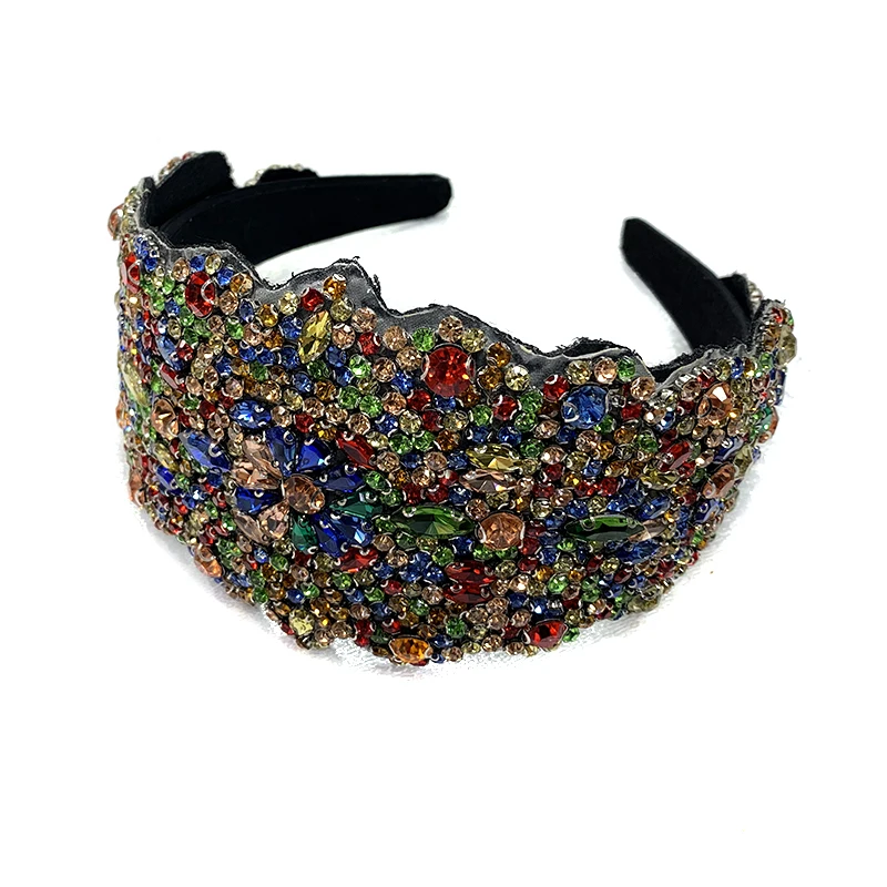 

New Hair Accessories For Women Party Boho Tiara Diadema Full Crystal Crown Baroque Headband Bridal Hairbands Accessoire Cheveux