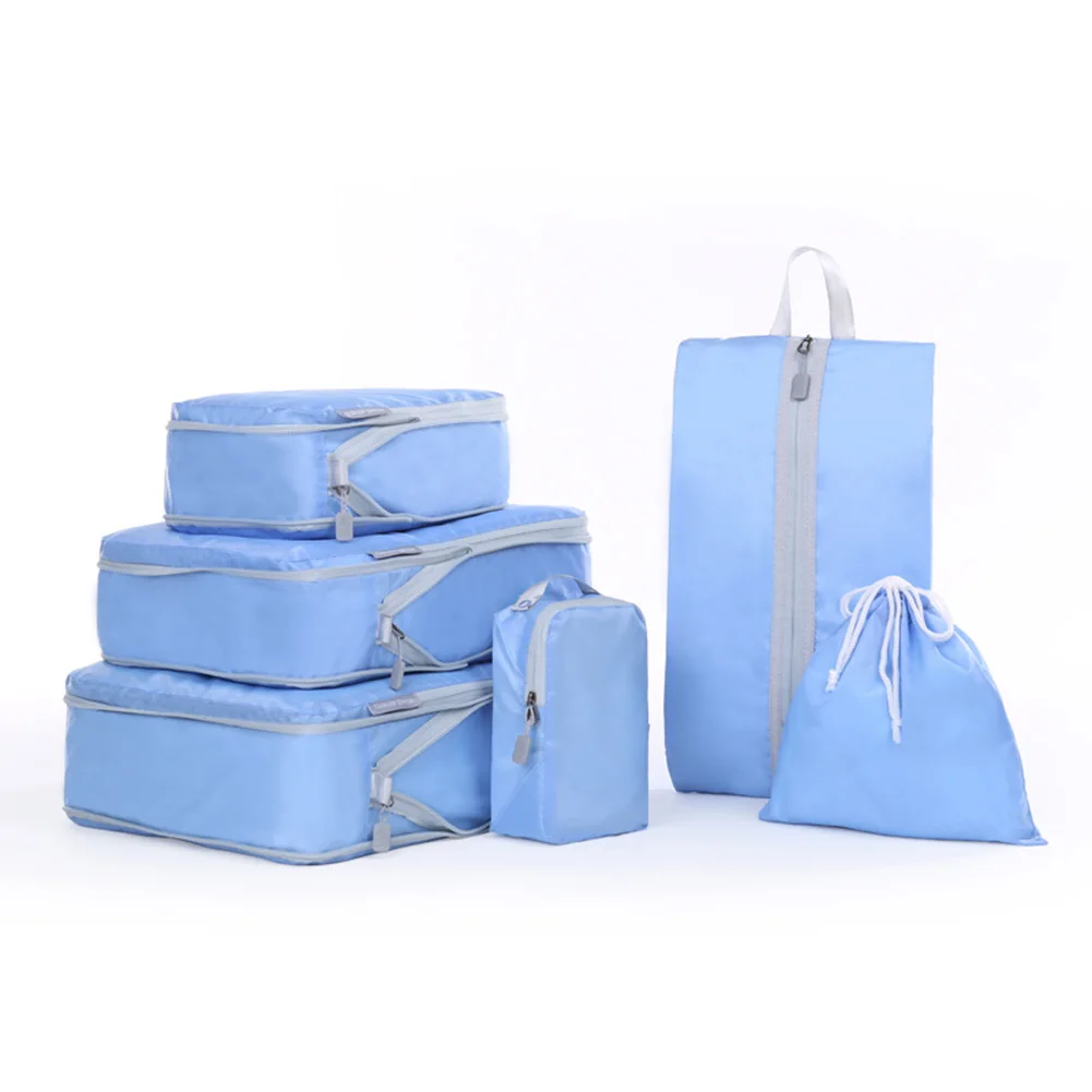 

6 pieces Set Travel Organizer Storage Bags Suitcase Packing Set Storage Cases Portable Luggage Organizer Clothe Shoe Tidy Pouch