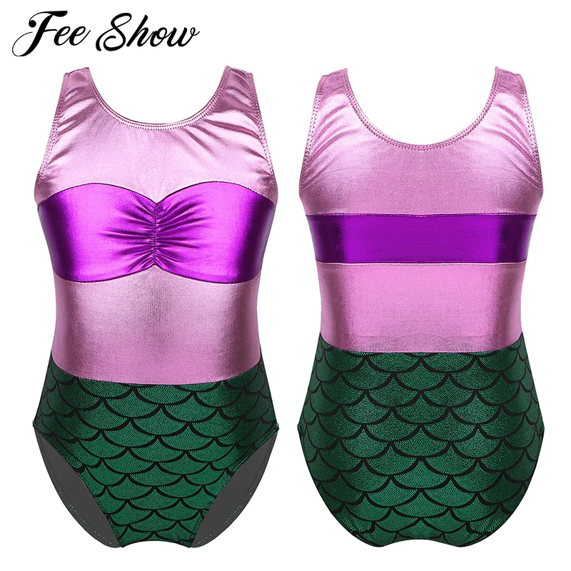 Гимнастическое трико для девочек балетное танцевальное платье без рукавов с