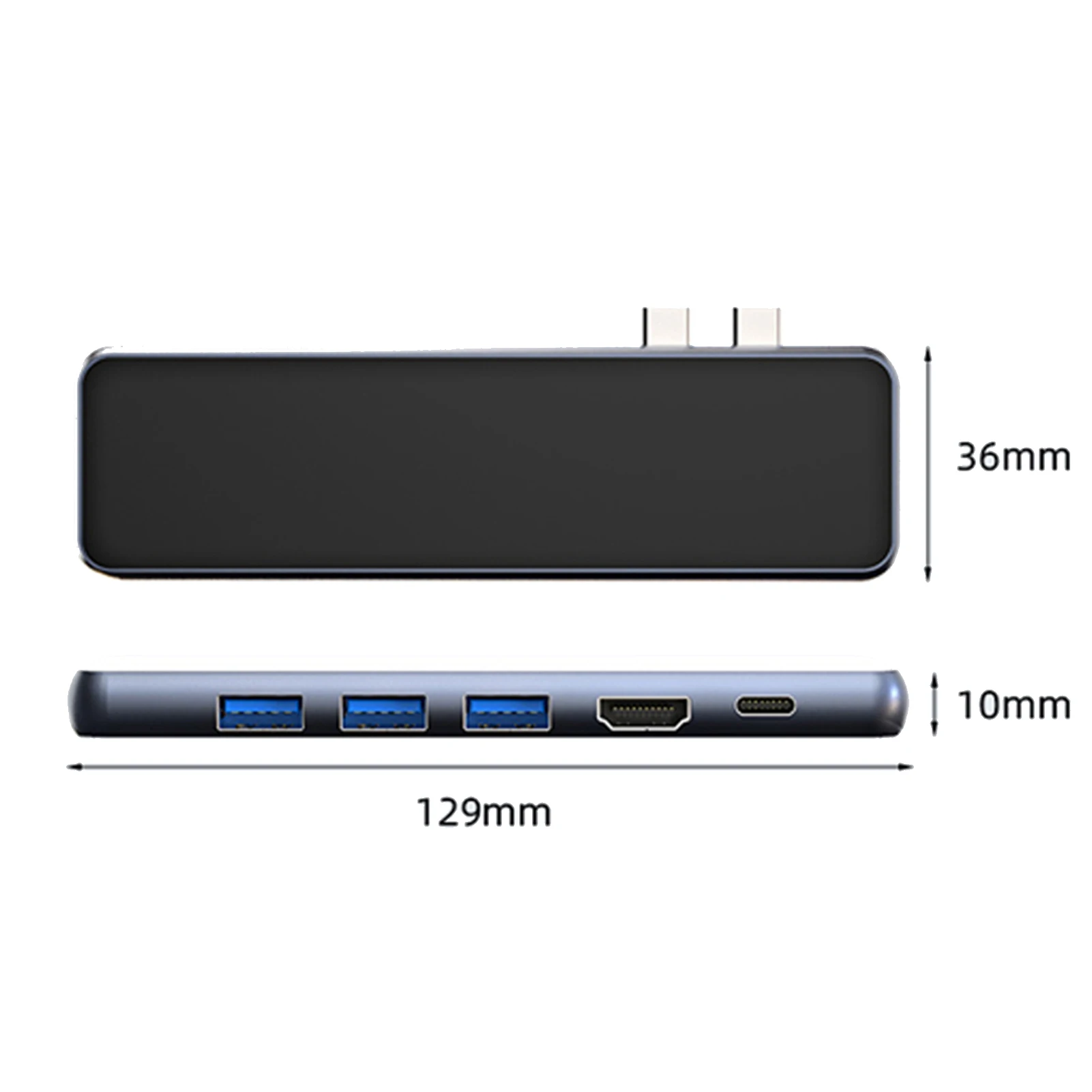 

8in1 Dual Type C to 3 USB3.0 Interfaces Micro-SD/TF Card Hub Dock Adapter for Mac Book Pro for Xiaomi for Samsung USB Hubs