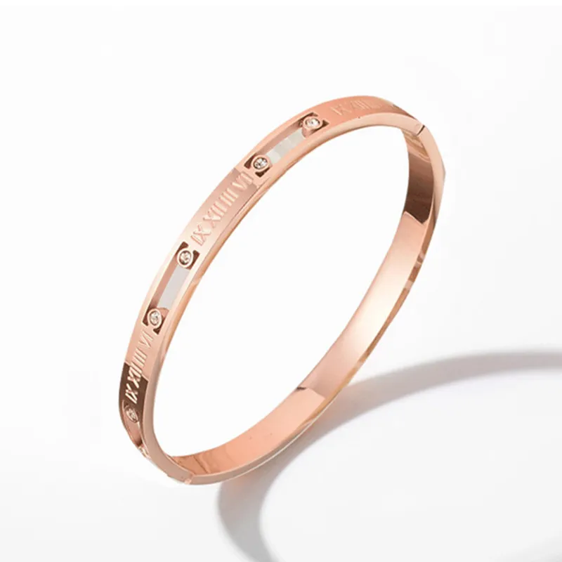 Luxury Brand Roman Letter Bracelets &amp Bangles For Women Austrian Crystal Pulseira Fashion Jewelry Gold Color K0055-1 | Украшения и