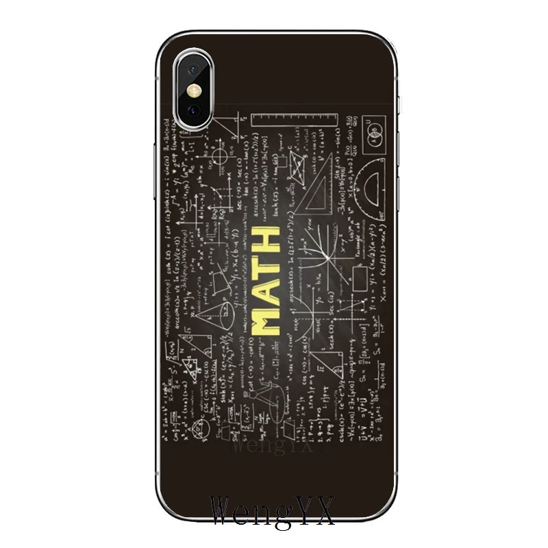 Математические фоны научные формулы аксессуары чехол для телефона iPhone 11 Pro XS Max XR X