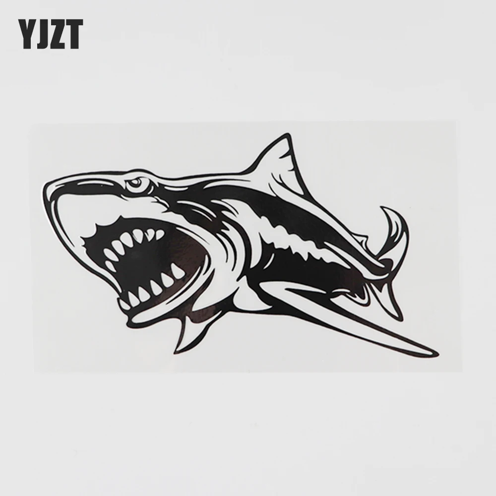 

YJZT 15,6 см × 9,1 см личность свирепый волк морских животных наклейки на автомобиль винил 13D-1204