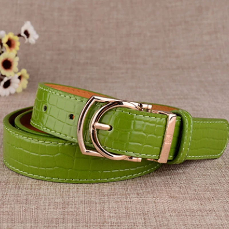 Women Simple Belt For Jeans Dress Fashion Square Buckle High Quality Solid Color Female Slim Decoration |