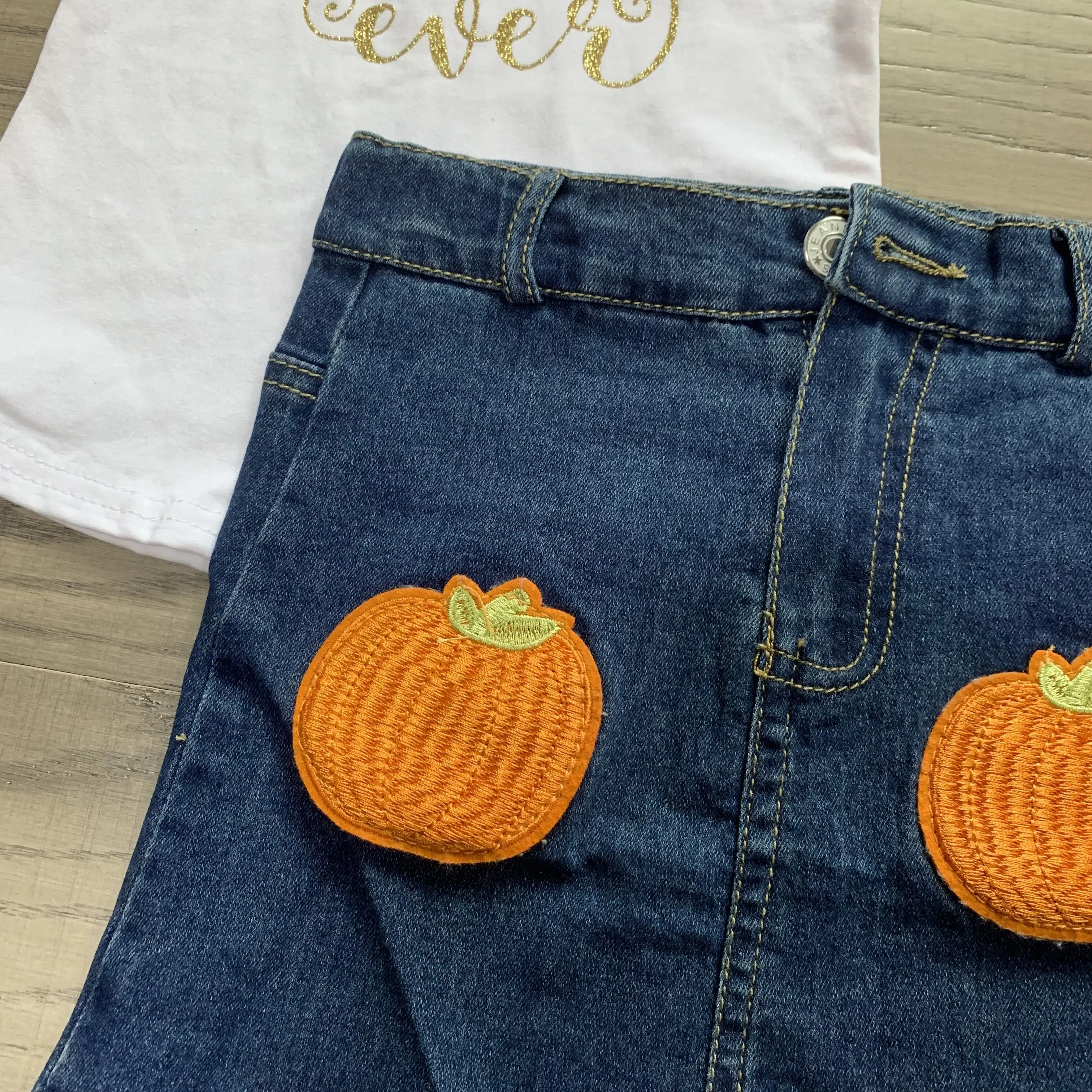 Джинсы для девочек Girlymax на Хэллоуин осень/зиму эксклюзивная детская одежда милый